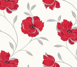 red floral paper