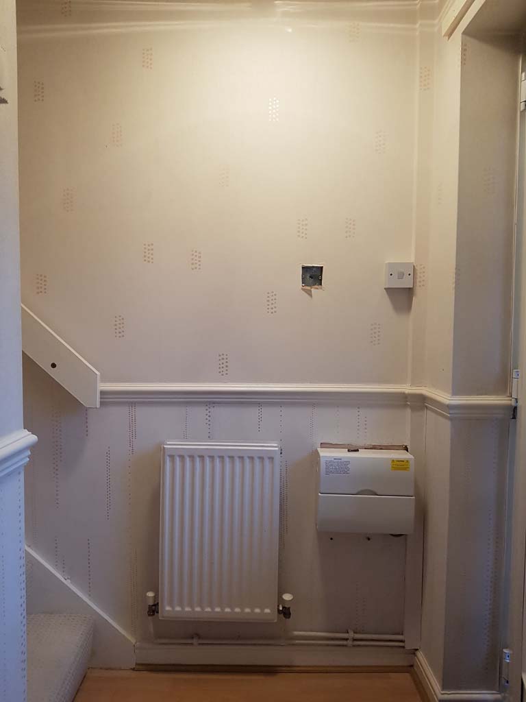BEFORE: Wallpaper / Paint Hall